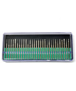 30 pc Diamond Burr Set Drill Bits Grinder Polishing 1/8&quot; Shank Glass Art... - $15.88