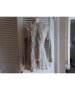 V Cristina beige 100% cotton long cardigan size M Excellent - $22.25 CAD
