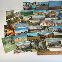 Vtg lot of 45 Colored Unused Postcards City Hotel Autumn Beach Upcycle A... - $18.69