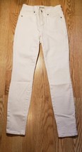 MADEWELL Women&#39;s Pants 9&quot; High Riser Skinny Skinny Size: 24 White CUTE Cropped - £14.76 GBP