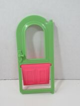 Fisher Price loving family dollhouse green side door pink doggie door do... - $9.26