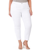 NEW EILEEN FISHER WHITE ORGANIC COTTON SLIMMING JEANS SIZE 16 W WOMEN $178 - £63.19 GBP