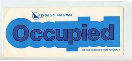 Republic Airlines Seat Occupied Card &amp; Beverage Menu 1980 - $27.72