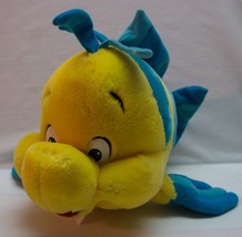 Vintage Disney Parks The Little Mermaid Flounder Fish 13&quot; Plush Stuffed Animal - £31.58 GBP