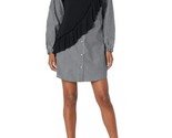 kensie Women&#39;s Drapey French Terry Dress Black Combo Size XS - $58.41