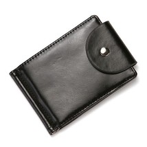 Slim Leather Wallet Coin Bag Card Cases Zipper Women Men Wallet Money Clip Pull  - £11.39 GBP