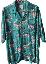 National Sports Shirt Mens  Size XL Colorful Hawaiian Button Up Short Sl... - $13.99