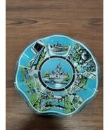 Vintage Walt Disney World 70s Glass Candy Dish Ashtray Plate Bowl Magic ... - £12.57 GBP