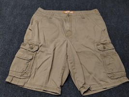 Lee Dungaree Cargo Shorts Men 34 Brown Relaxed Fit Casual Summer Outerwear - $23.10