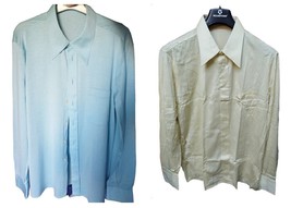 Camicie uomo estive manica lunga jersey cotone play maglina fresche tinta unita - £28.13 GBP+