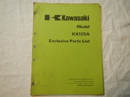 1975 Kawasaki KX125 KX 125 Parts list book manual catalog KX125A - $34.64