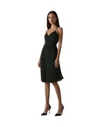 Vintage 60&#39;s-70&#39;s Black Accordion Pleat Wrap Front Dress Size S - $1,050.51 MXN