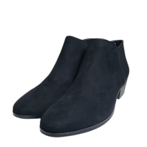 Style &amp; Co Womens Black Suede Side Zip Almond Toe Ankle Fashion Boots Si... - $38.88