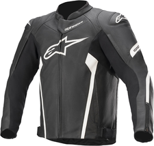 ALPINESTARS Faster v2 Leather Jacket - Black/White - US 46 / EU 56 3103521-12-56 - £385.61 GBP