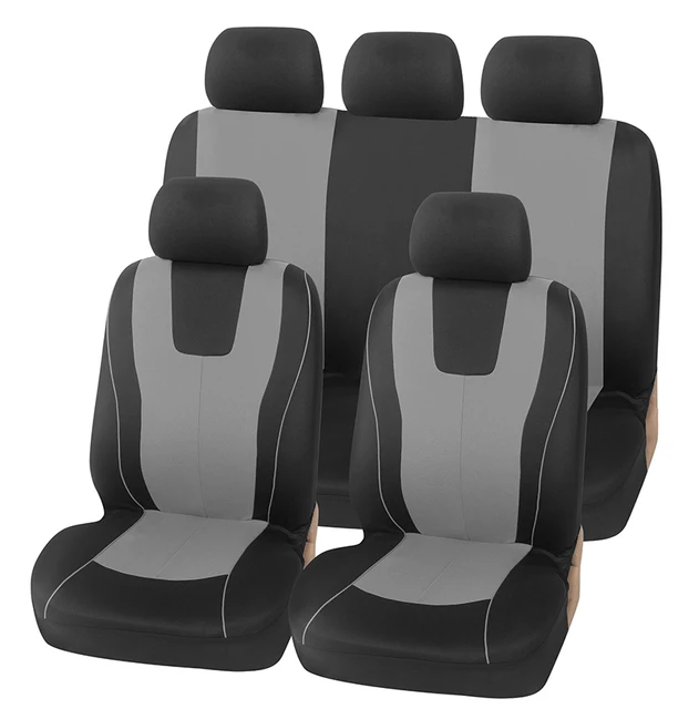 Universal Full Set Car Seat Cover - Full Set (Grey) - £28.24 GBP
