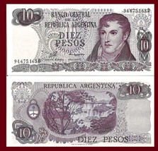 Argentina P300. 10 Pesos, General Belgrano / Iguazu falls, Misiones, UNC... - $1.77