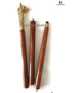 Brass Nautical Walking Stick Fox Head Style Wood Cane Classic Style Wood... - €78,13 EUR