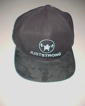 Just Strong Logo Clothing Gymwear Women Adult Unisex Black White Cap 1 Size New - £15.65 GBP