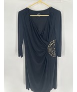 Ronni Nicole Black Dress 3/4 Sleeve size 12 - $355.84 MXN