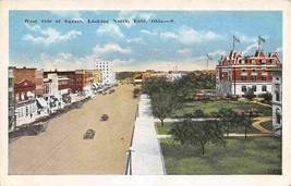 West Side of Square Looking North Enid Oklahoma 1920s postcard - £5.77 GBP
