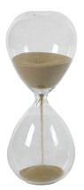 Elegant Hand Blown Glass 2-Minute Tan Hourglass Sand Timer - 8 Inches - £22.11 GBP
