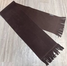 Amanda Smith Fleece Scarf Brown Fringe 64”x10” - £5.56 GBP