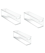 iDesign 70003 Organizer Bin Stackable Clear 5&quot; H X 4&quot; W X 16&#39;&#39; L  (3-Pack) - $54.82 CAD