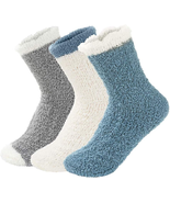 Womens Fuzzy Fluffy Cozy Warm Super Soft Slipper Socks Microfiber 3-8 Pa... - $199.53 MXN