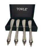Towle Butter Knives In Green Display Box Set of 4 Silver Plated  - £22.34 GBP