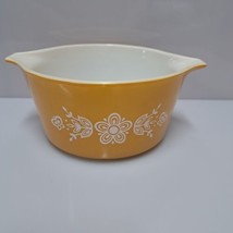 Vintage Pyrex Butterfly Gold 473 1 Qt Round Casserole Baking Dish Without Lid - $14.46