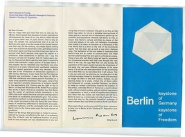 Berlin Keystone Germany Brochure John F Kennedy Seattle Century 21 Expos... - $47.52