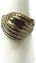 Size 6.5 Vintage 925 Sterling Silver Dome Sea Shell Shape Ring- 9.2 gram - £56.03 GBP