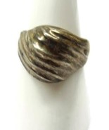 Size 6.5 Vintage 925 Sterling Silver Dome Sea Shell Shape Ring- 9.2 gram - £56.30 GBP