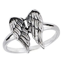Viking Valkyrie Ring 925 Sterling Silver Norse Warrior Angel Wings Band - £18.07 GBP