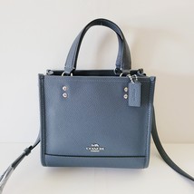 Coach CO971 Refined Pebbled Leather Dempsey 22 Satchel Tote Crossbody Denim - £133.56 GBP