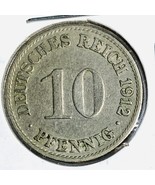 1912 A German Empire 10 Pfennig Coin - €2,55 EUR