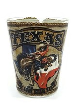 Texas The lone Star State Shot Glass Travel Souvenir Cowboy Horse - $8.72
