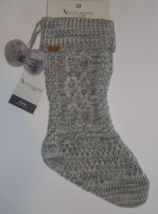 Koolaburra By Ugg Carla Christmas Holiday Stocking Gray Wild Dove Knit New - $29.65