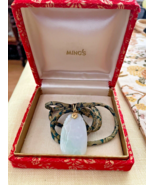 Ming&#39;s Silk cord Necklace 14K Yellow Gold Clasp w/ Jade 14K H.K. pendant... - $13,992.02 MXN
