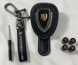 NEW Leather Lanyard&amp;SunglassVisor Clip&amp;Metal Tire Air Stem Valve Set For... - $58.16