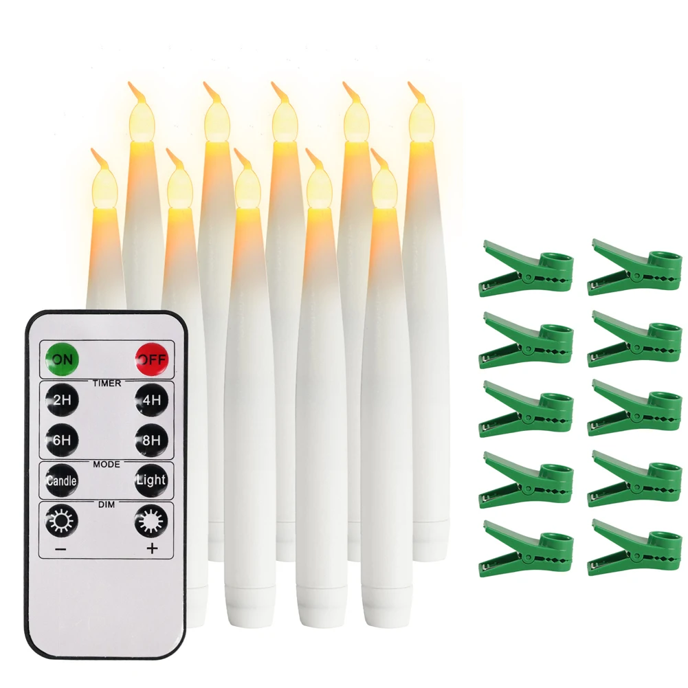 6/10pcs LED Candle Lights Flameless Candles Xmas Tree Decor Candle Light with - £31.71 GBP+