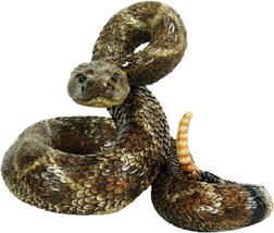 Michael Carr Designs Western Diamondback Rattlesnake L - Outdoor Snake Figurine - $42.99