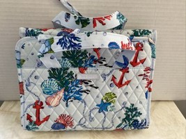 VERA BRADLEY Hanging Organizer Cosmetic Case Blue Anchors Aweigh Turtle ... - £41.55 GBP