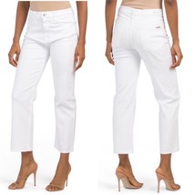 HUDSON Noa Mid Rise Straight Crop White Denim Jeans Size 32 - £34.00 GBP
