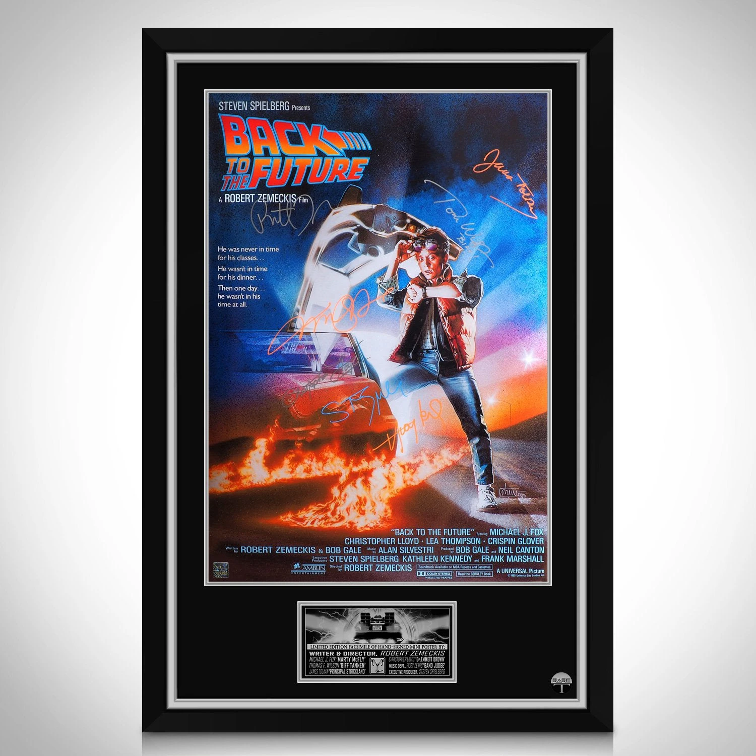 Back To The Future Mini Poster Limited Signature Edition Custom Frame - £241.91 GBP