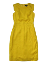 NWT J.Crew Resume Sheath in Golden Sun Yellow Stretch Linen Dress 2P $168 - £78.05 GBP
