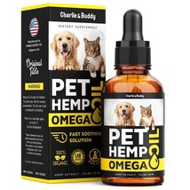 Pet Hemp and Salmon Oil for Dogs &amp; Cats, Omega 3, 6, 9 and Vitamins B, E - £15.81 GBP