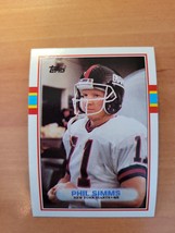 1989 Topps #172 Phil Simms - New York Giants - NFL - Fresh pull - £1.43 GBP