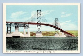 Island Of Orleans Bridge Pont DE L&#39;ile Quebec Canada UNP Unused WB Postcard B14 - £2.33 GBP