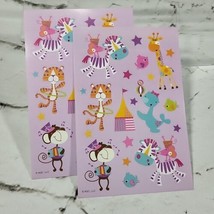 American Greetings Stickers Zoo Party Animals Birthday Scrapbooking Lot 2 Sheets - £7.43 GBP